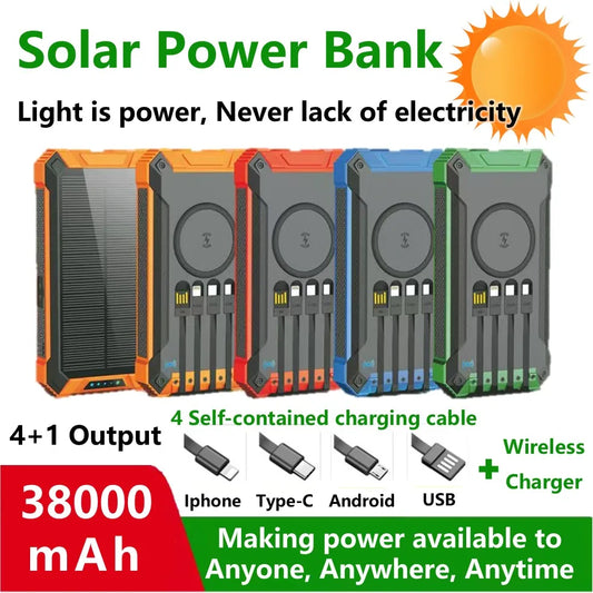 Long-lasting Solar Power Bank, Portable Solar External Battery