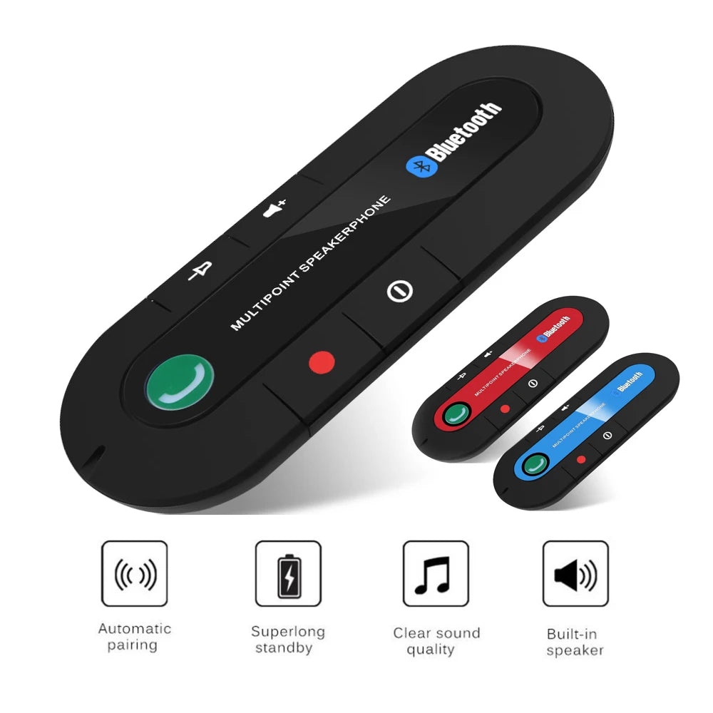 Bluetooth Speaker Handsfree Car Kit Sun Visor Clip