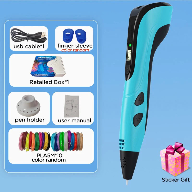 2025 Children 3D Printing Pen with LED Screen