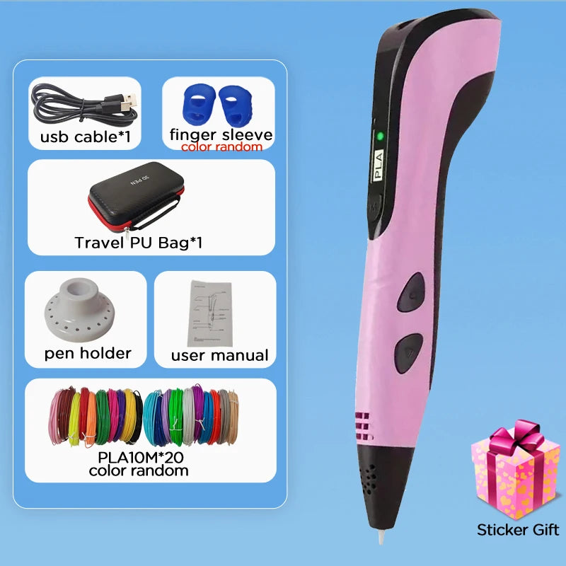 2025 Children 3D Printing Pen with LED Screen