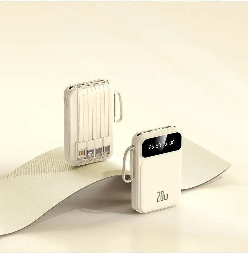 Power bank comes with 20000 mAh large capacity