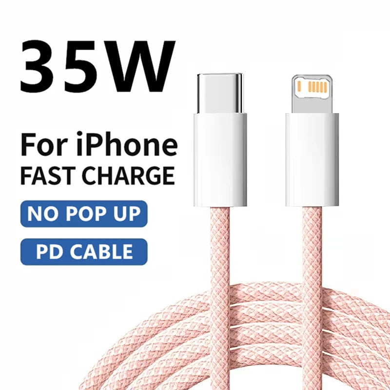 Braided 35W Fast Charge PD Cable For iPhone