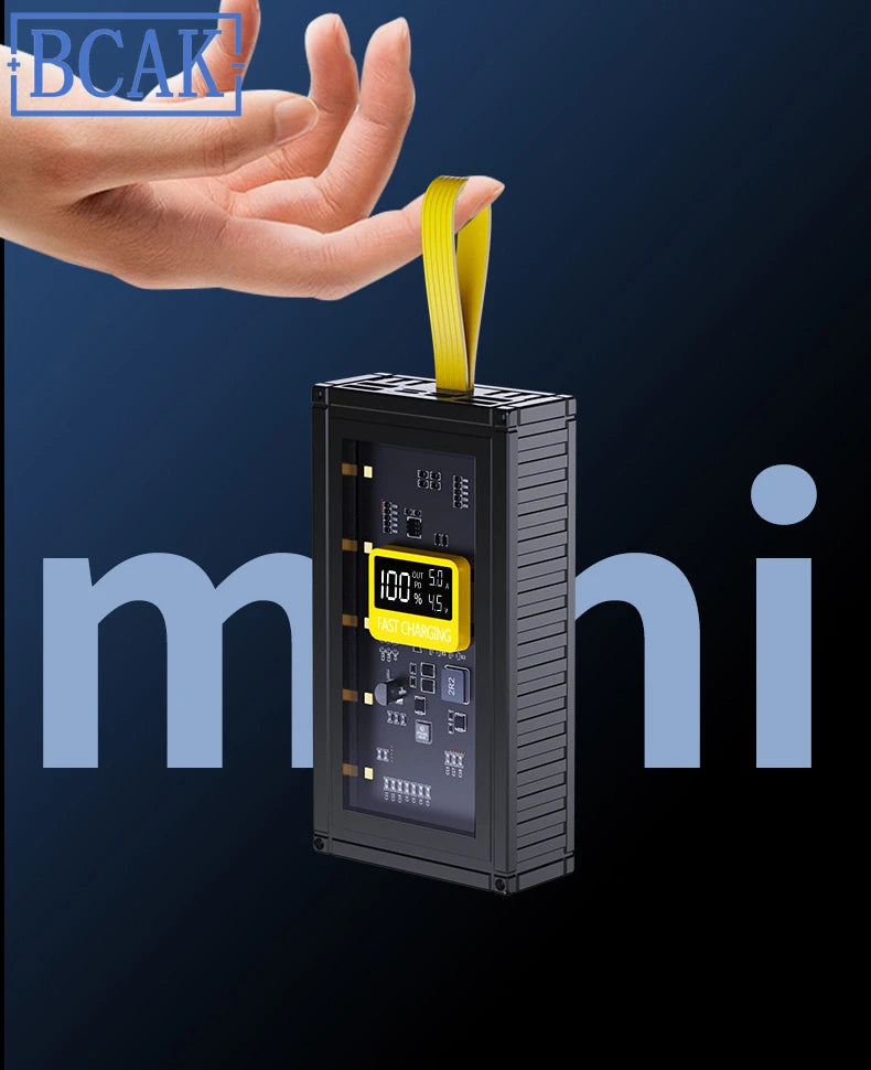 30000mAh 50000mAh 120W Fast Charging Transparent Power Bank