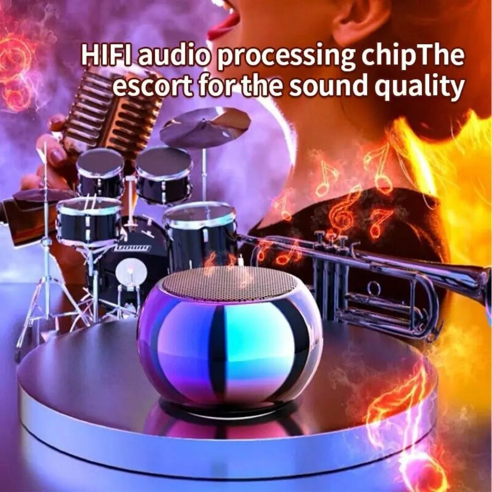 Wireless Bluetooth Speaker Portable Small Steel Gun Metal