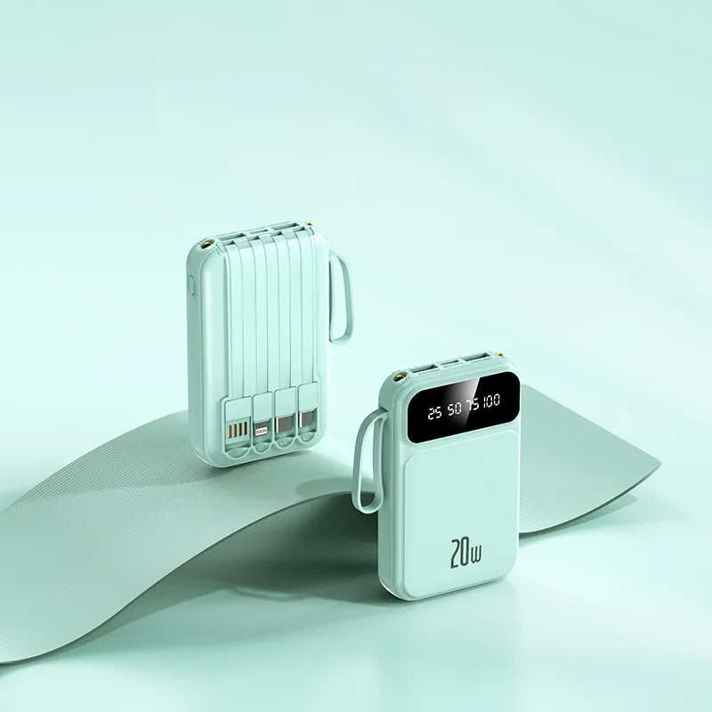 Power bank comes with 20000 mAh large capacity