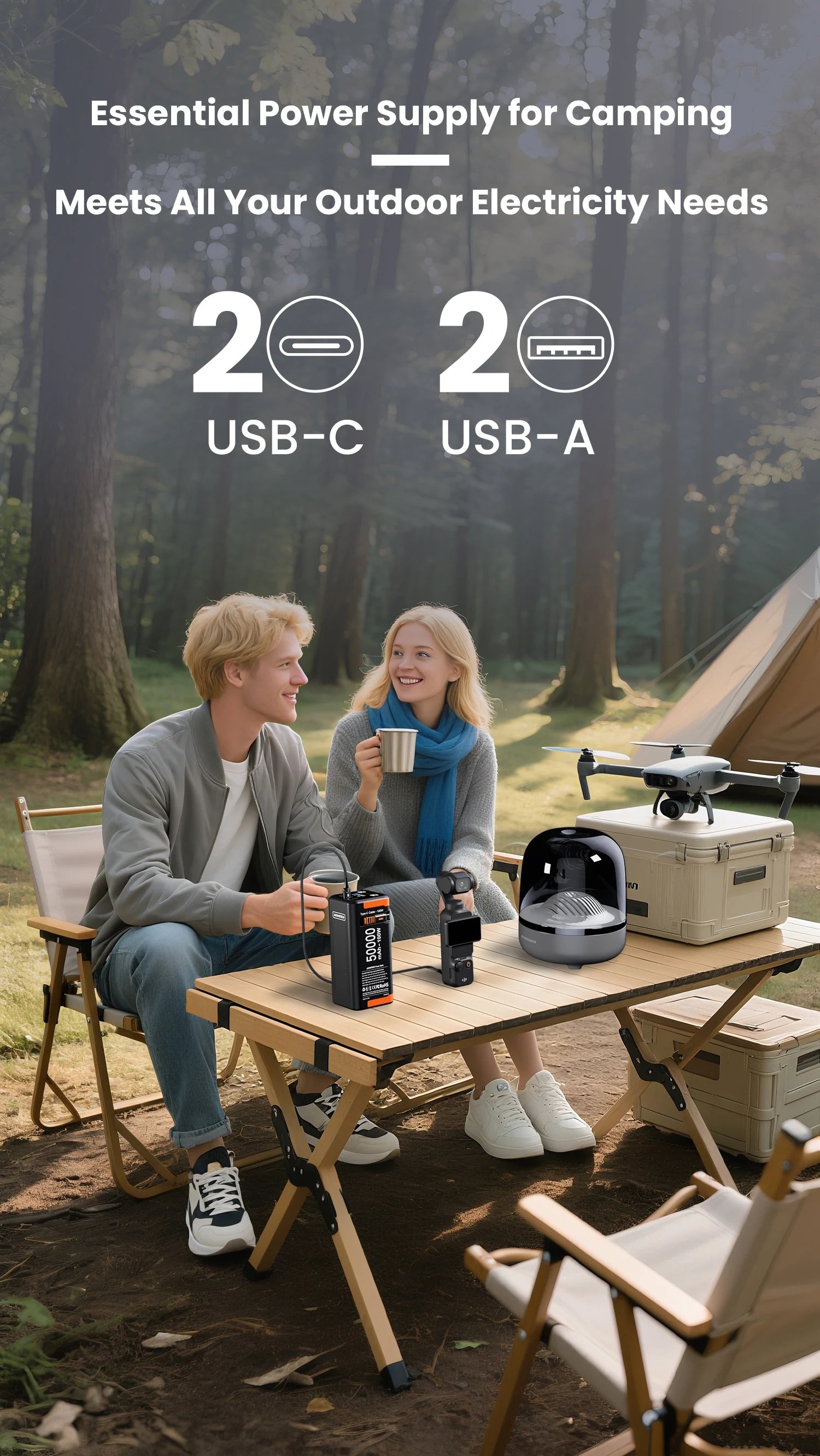 Power Bank 50000mAh 100W PD PPS Super Fast