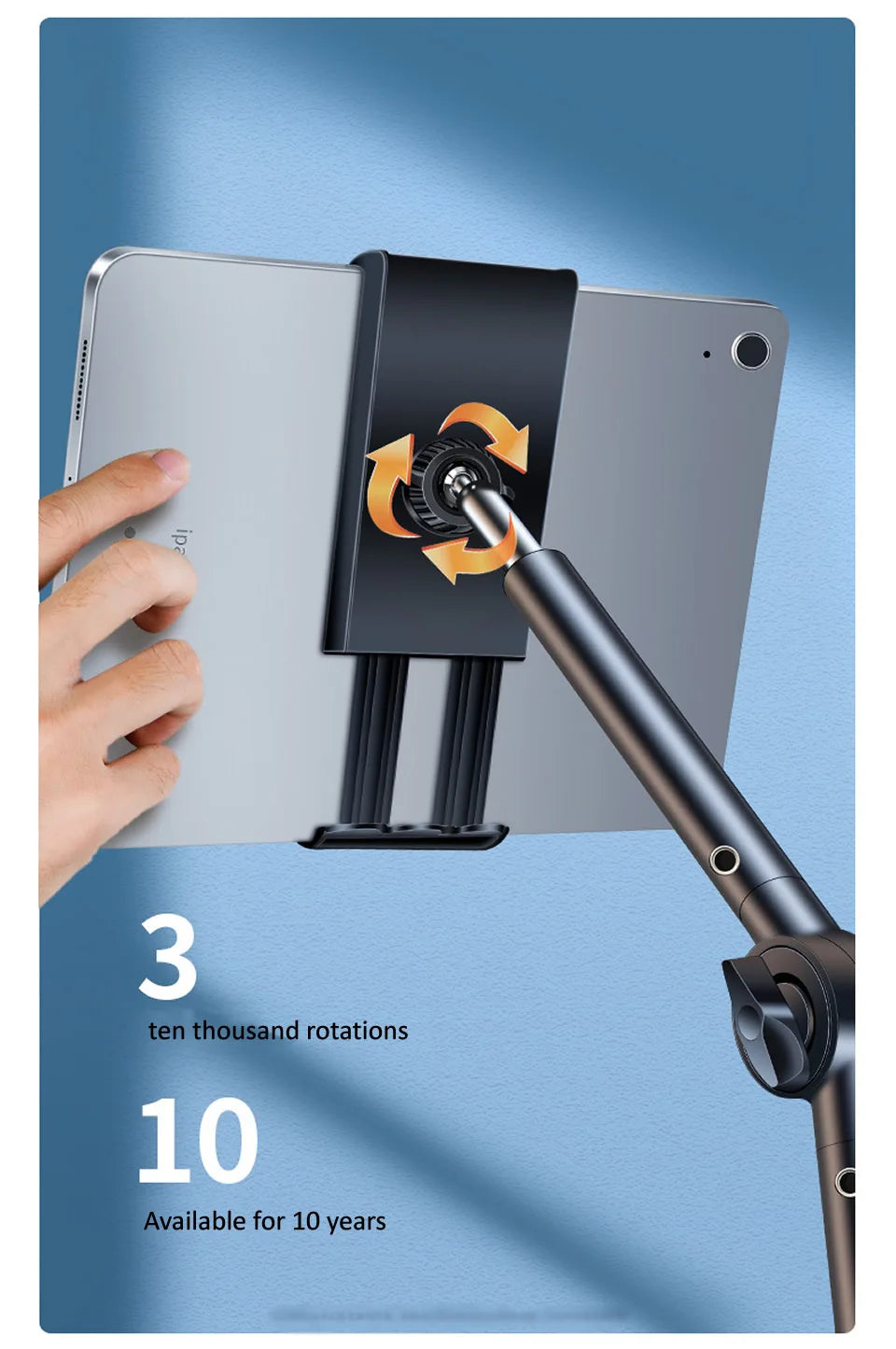 Tablet Holder for Bed Long Arm Stand for