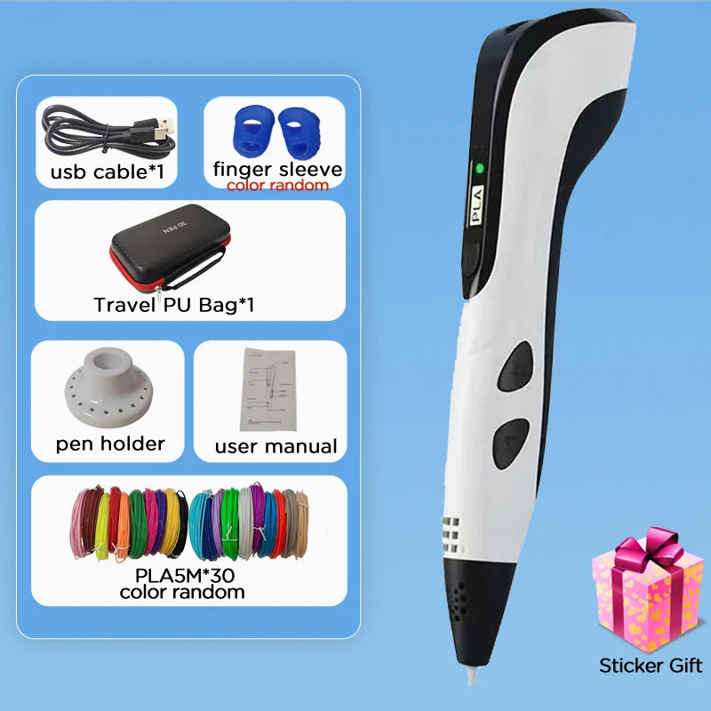 2025 Children 3D Printing Pen with LED Screen