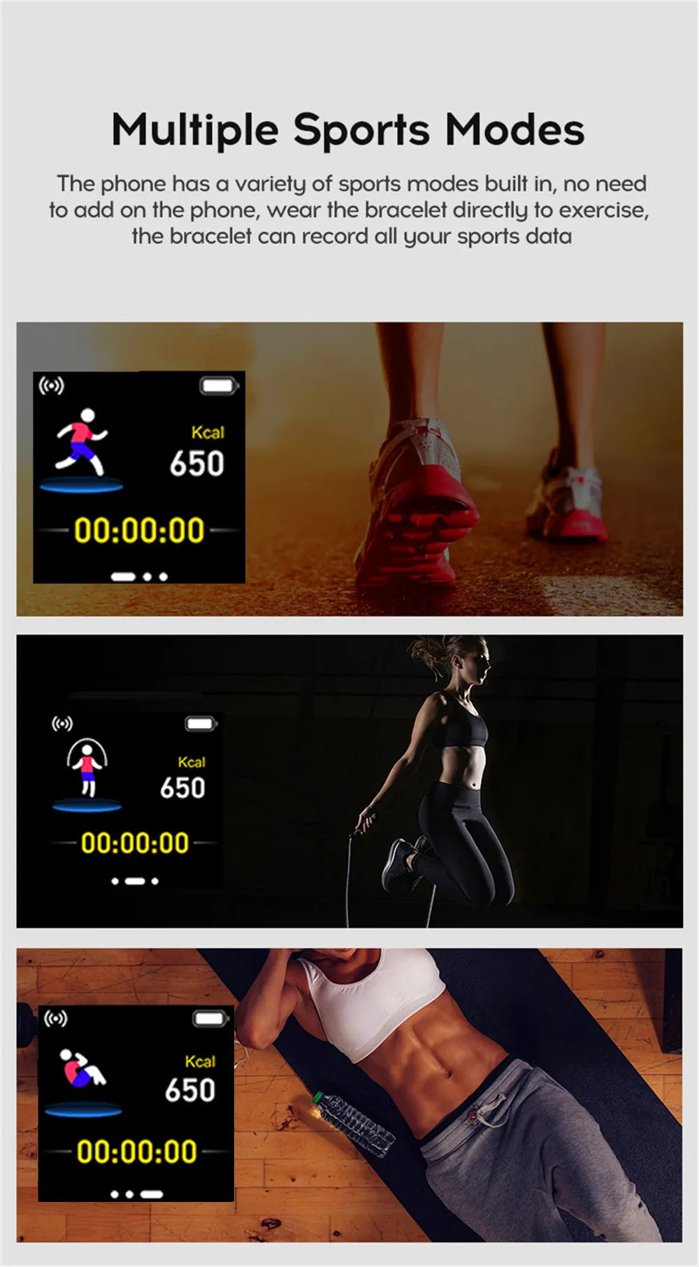 Smart Watch Sport Fitness Bracelet Control Music Message