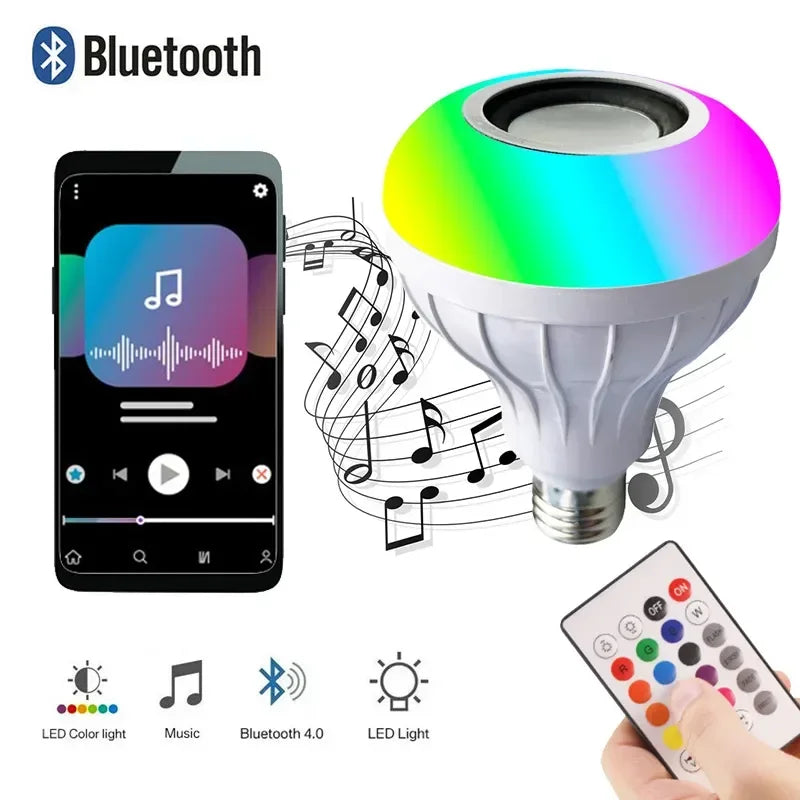 LED Bluetooth Lamp Smart Bulb E27 Bluetooth Speaker