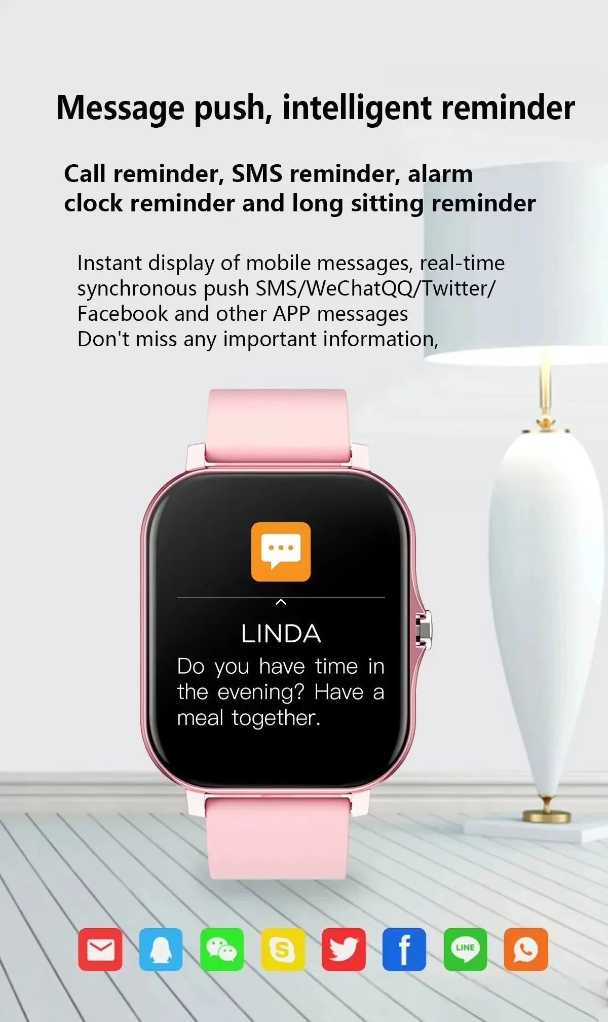 Xiaomi NEW Smart Watch Women Men Lady Gift