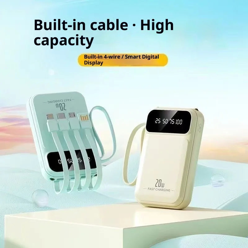 Power bank comes with 20000 mAh large capacity