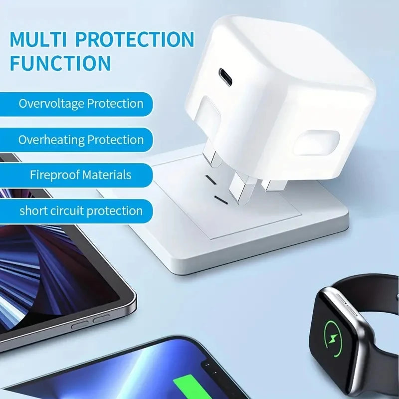 UK USB C Charger For iPhone 15 14