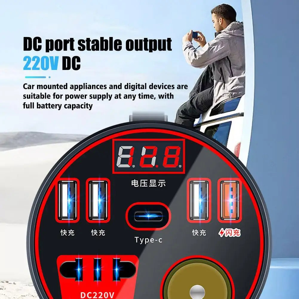 Car Power Inverter 12V/24V TO 220V Converter Type-C