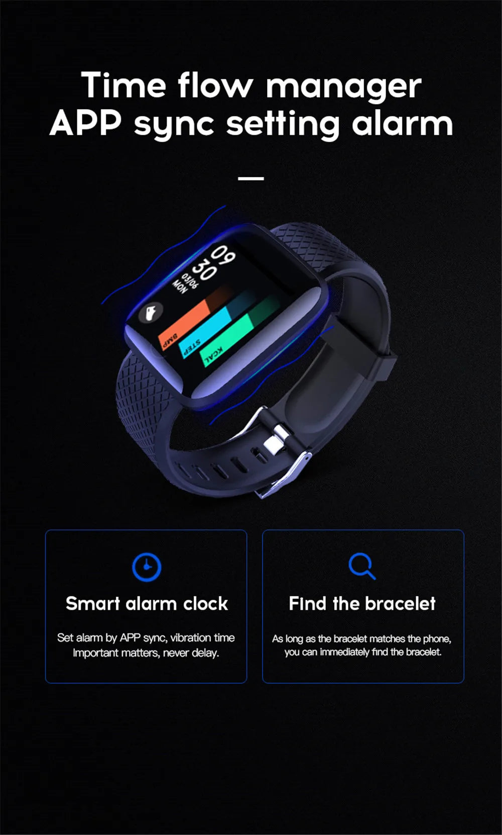Smart Watch Sport Fitness Bracelet Control Music Message
