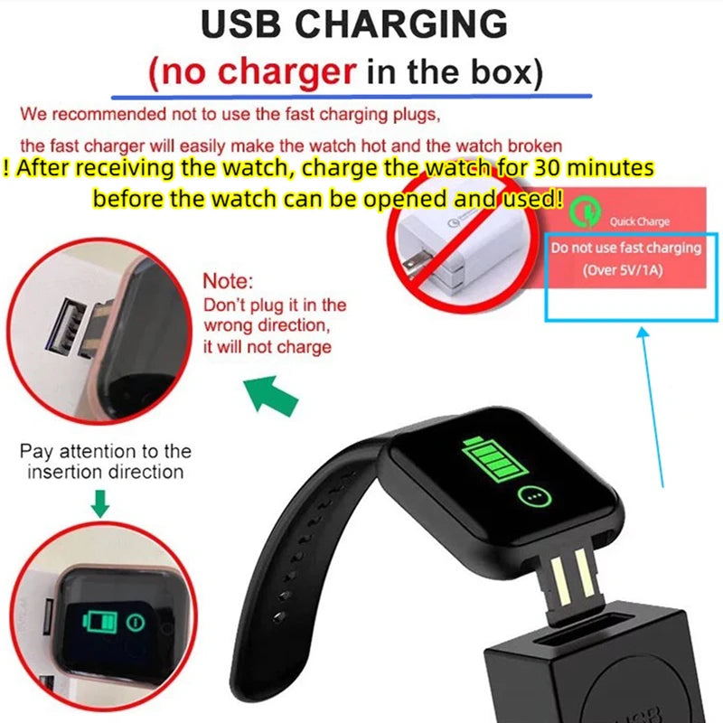 Smartwatch Men Women Wristwatches Smart Watch Message Fitness