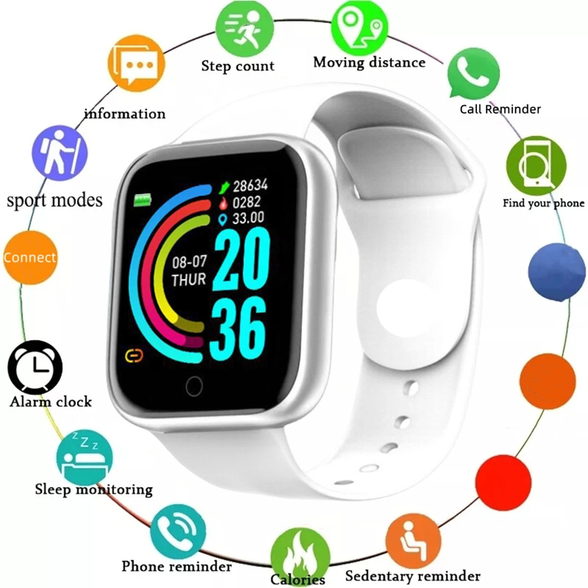 Smartwatch Men Women Wristwatches Smart Watch Message Fitness