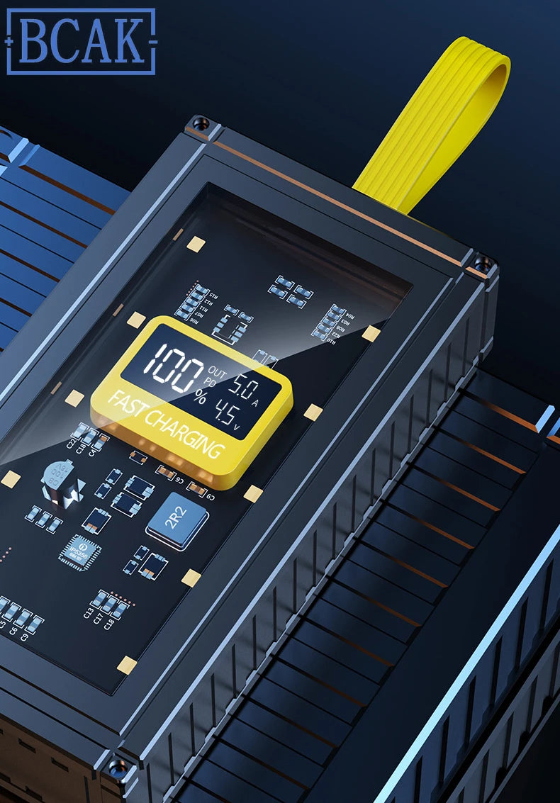 30000mAh 50000mAh 120W Fast Charging Transparent Power Bank