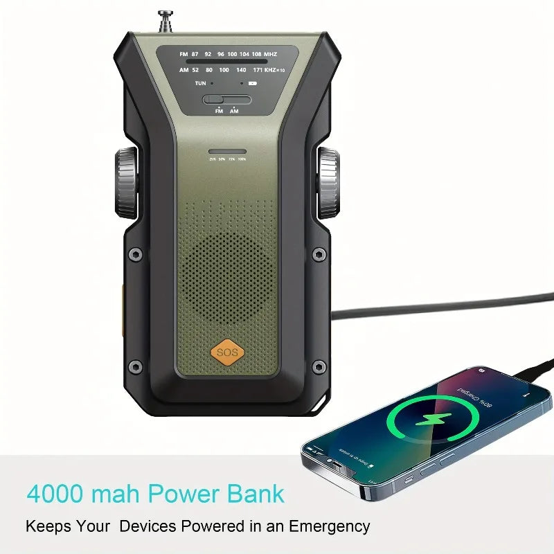 2025 New Style Solar Power Hand-cranked Universal Emergency