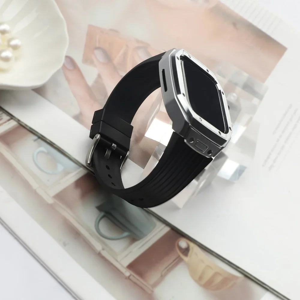 Luxury Modification Kit Metal Case+TPU Strap Replacement Accessories