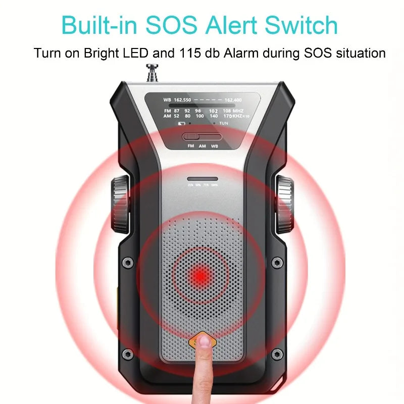 2025 New Style Solar Power Hand-cranked Universal Emergency