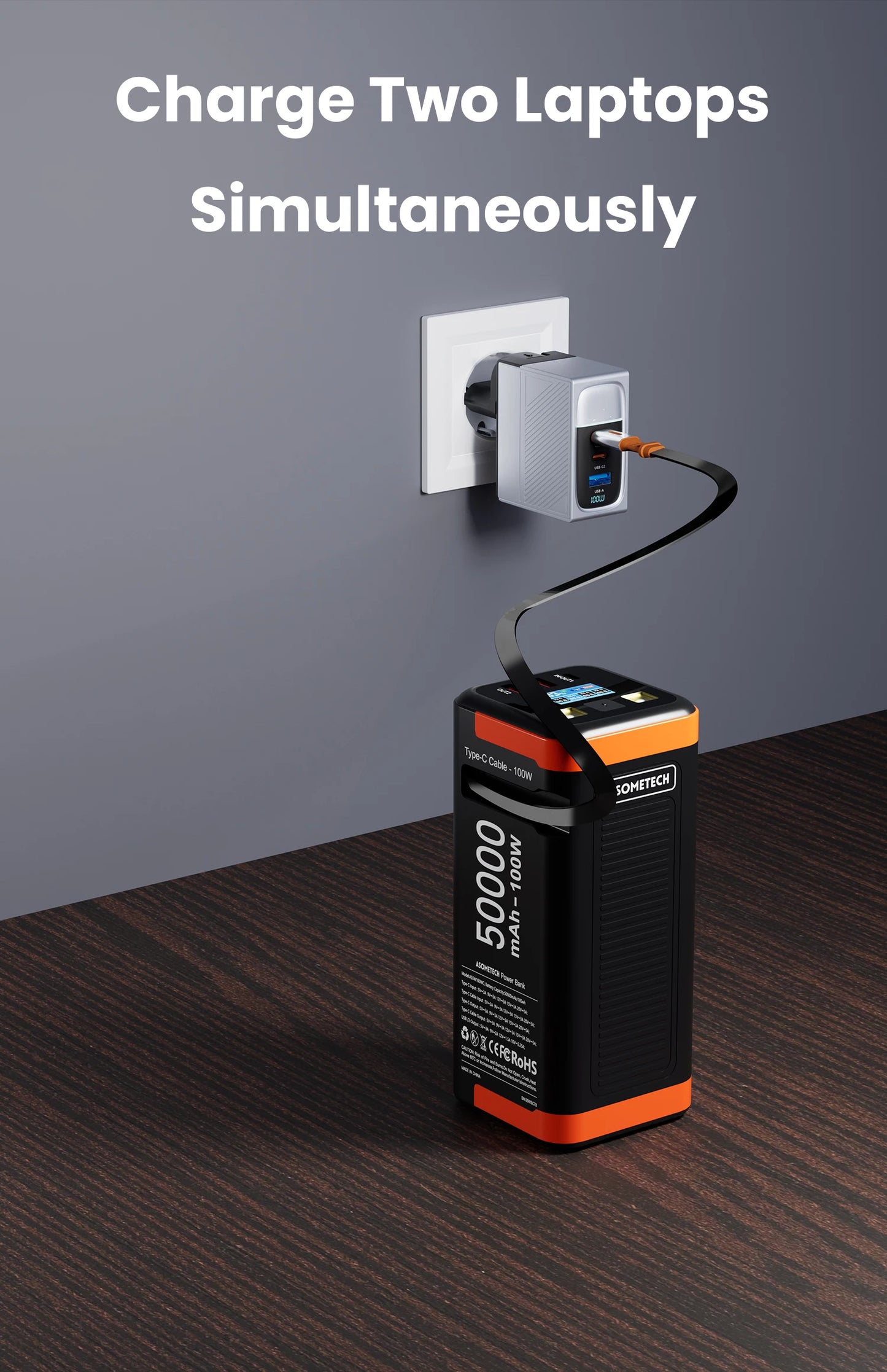 Power Bank 50000mAh 100W PD PPS Super Fast