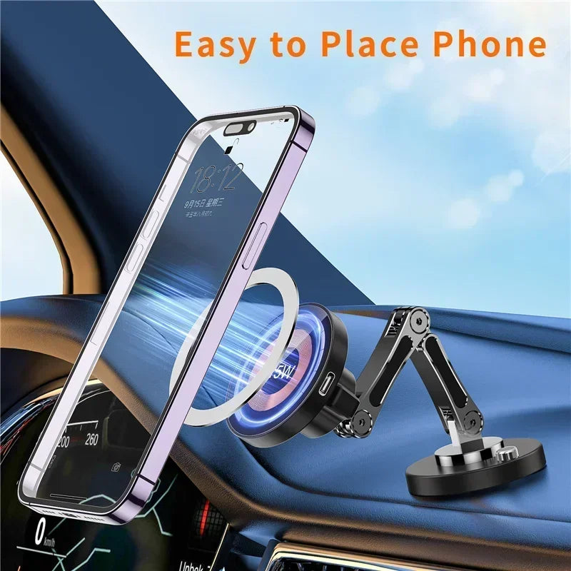 Magnetic Wireless Charger Car Phone Holder 15W Fast