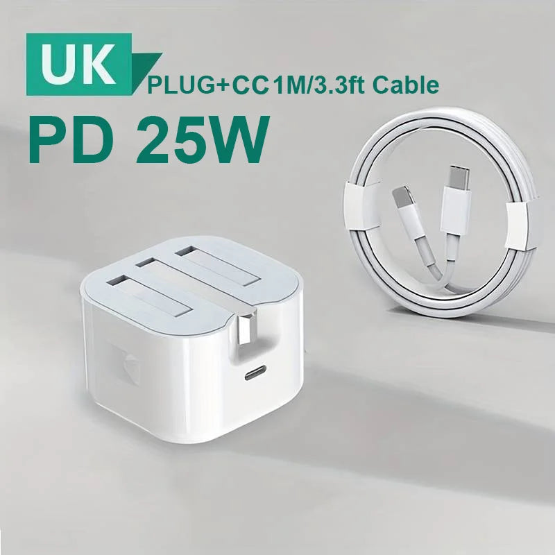 UK USB C Charger For iPhone 15 14