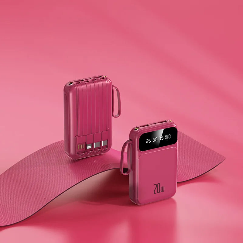 Power bank comes with 20000 mAh large capacity