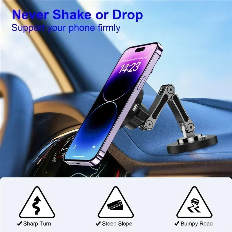 Magnetic Wireless Charger Car Phone Holder 15W Fast