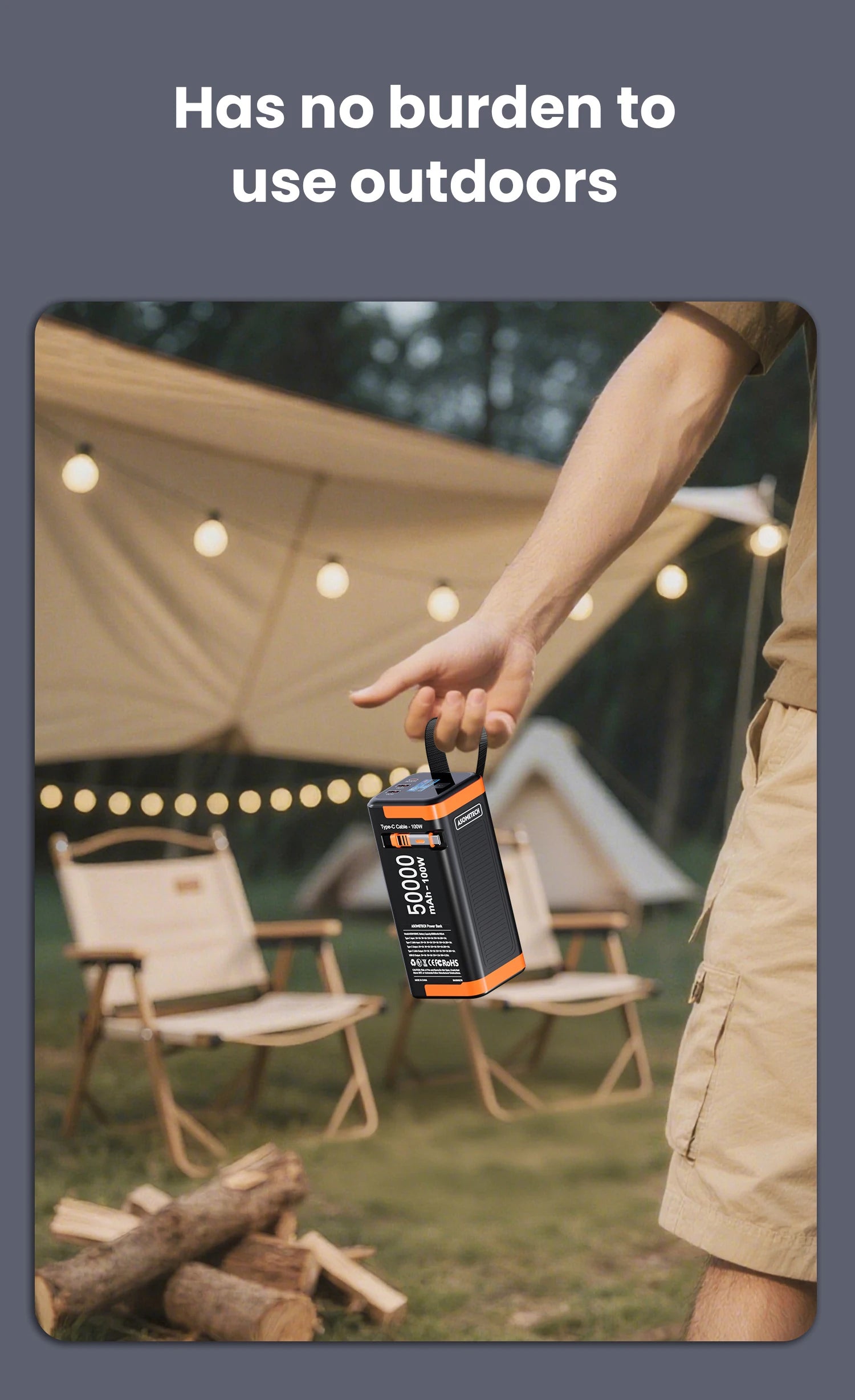 Power Bank 50000mAh 100W PD PPS Super Fast