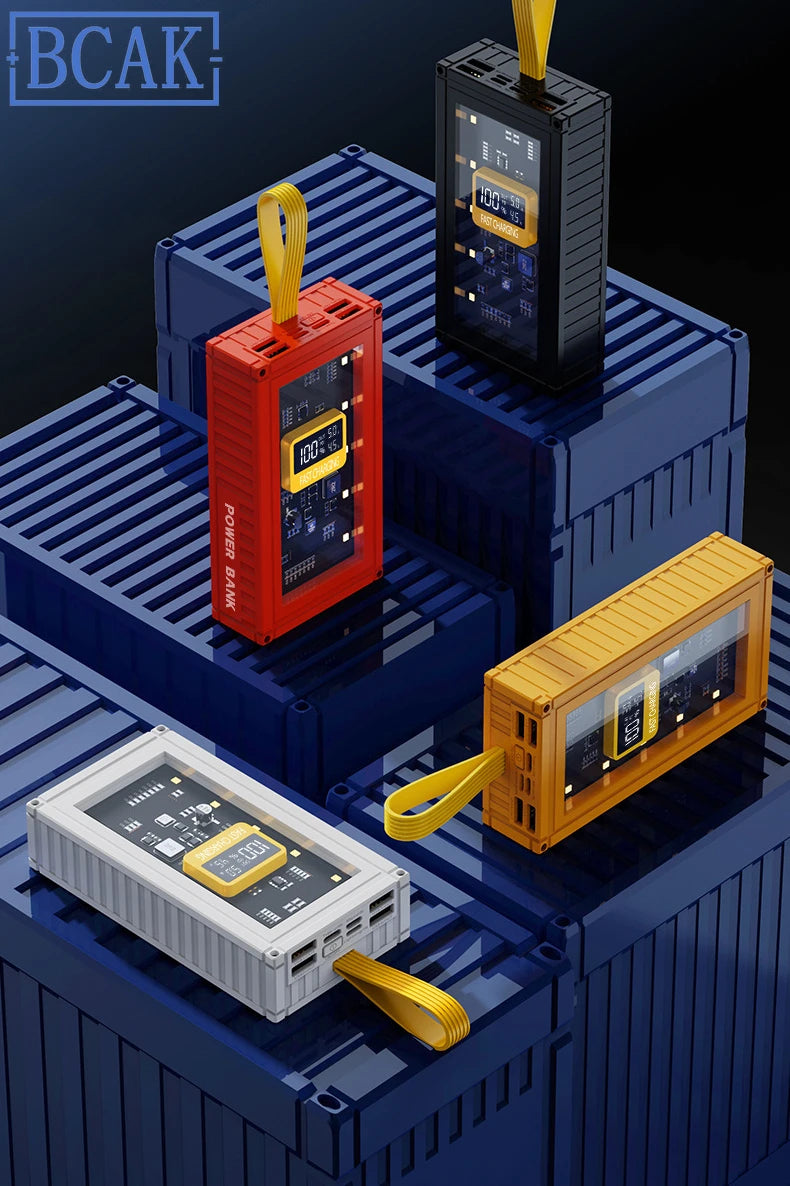 30000mAh 50000mAh 120W Fast Charging Transparent Power Bank