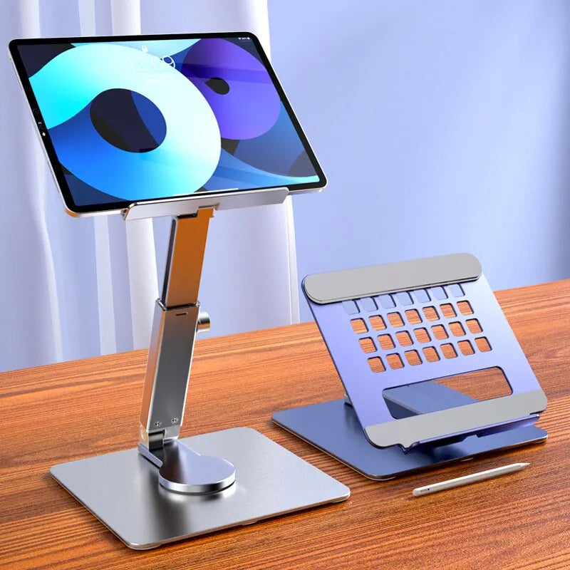 Aluminum Tablet Stand 360°Rotating Folding Adjustable Desk Holder