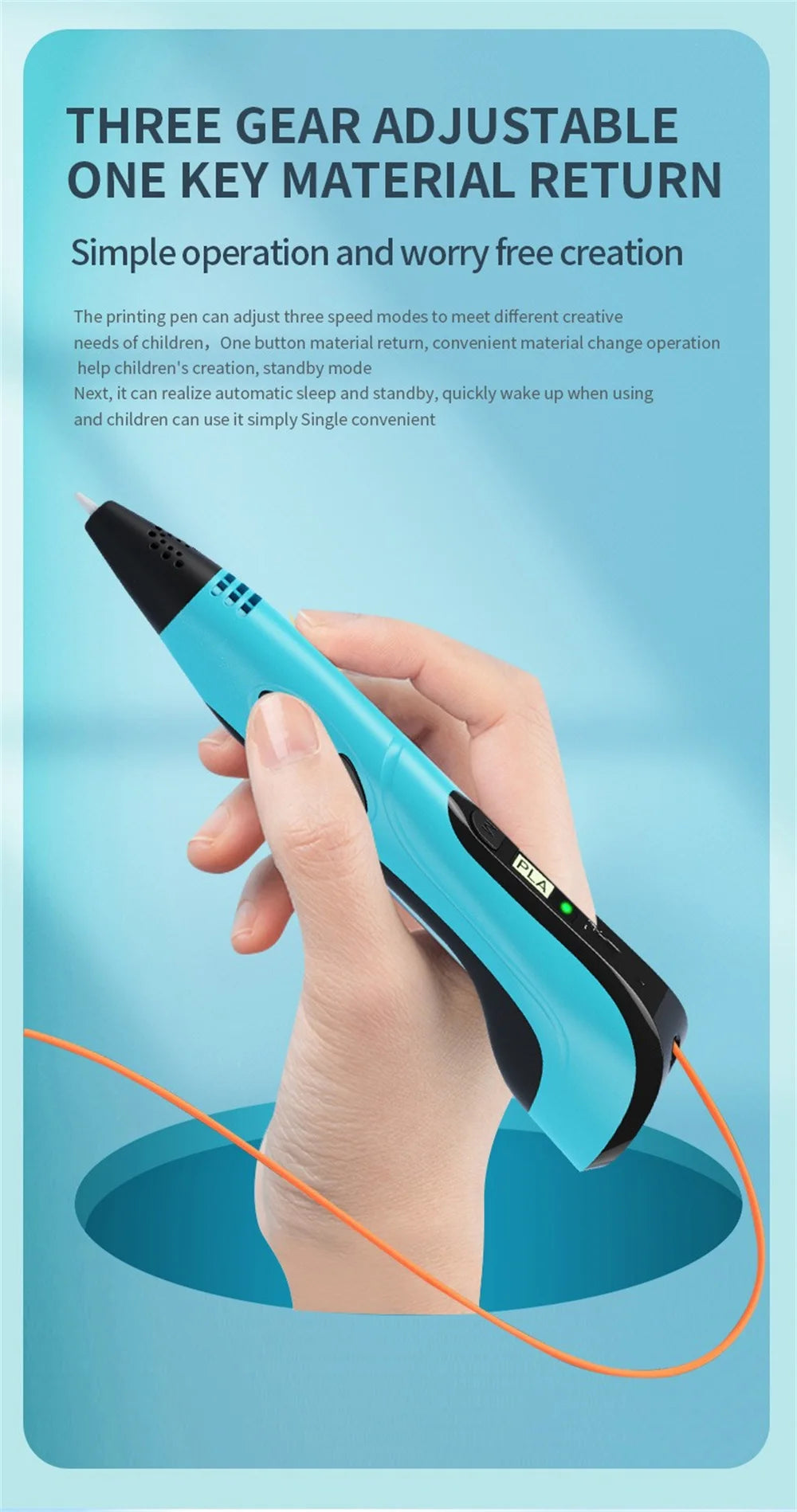 2025 Children 3D Printing Pen with LED Screen
