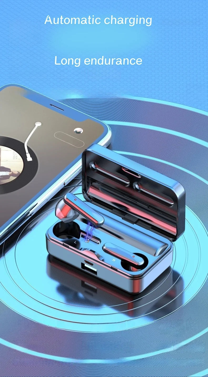 S20 Bluetooth Earphone Headphones Mirror Wireless Stereo Headset