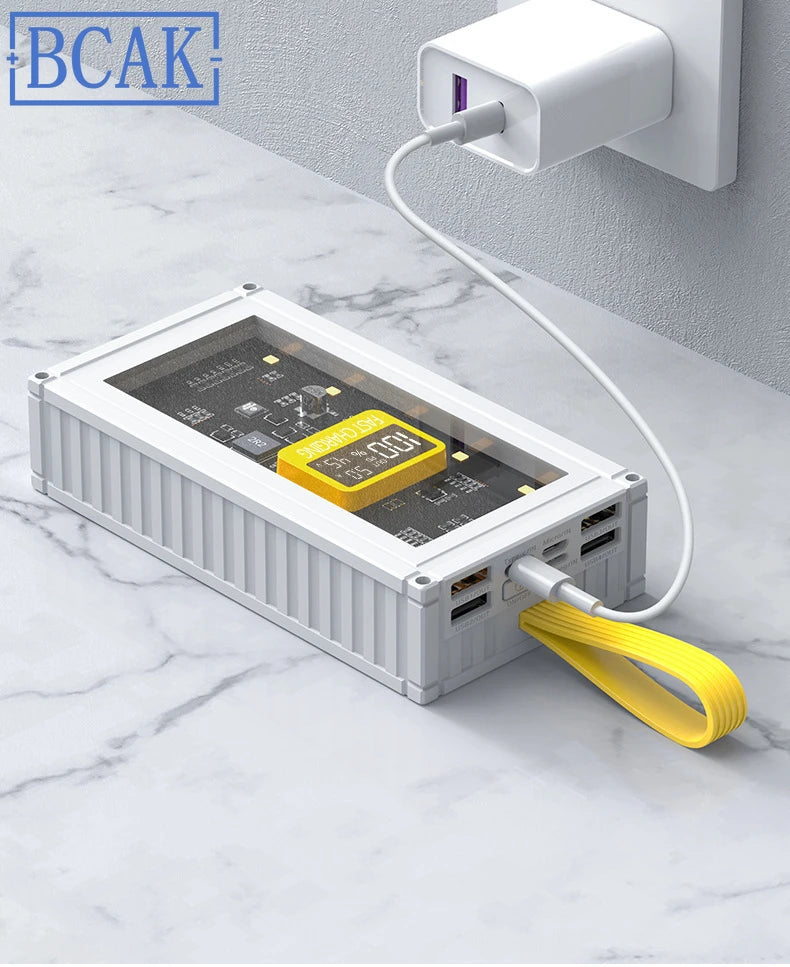 30000mAh 50000mAh 120W Fast Charging Transparent Power Bank