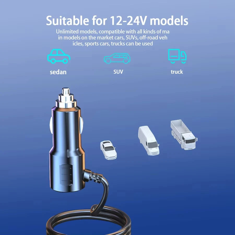 120W Multi-Function Charger USB/Type C Fast Charging Can Charge Multiple Devices At The Same Time, One Tow And Four Car Chargers