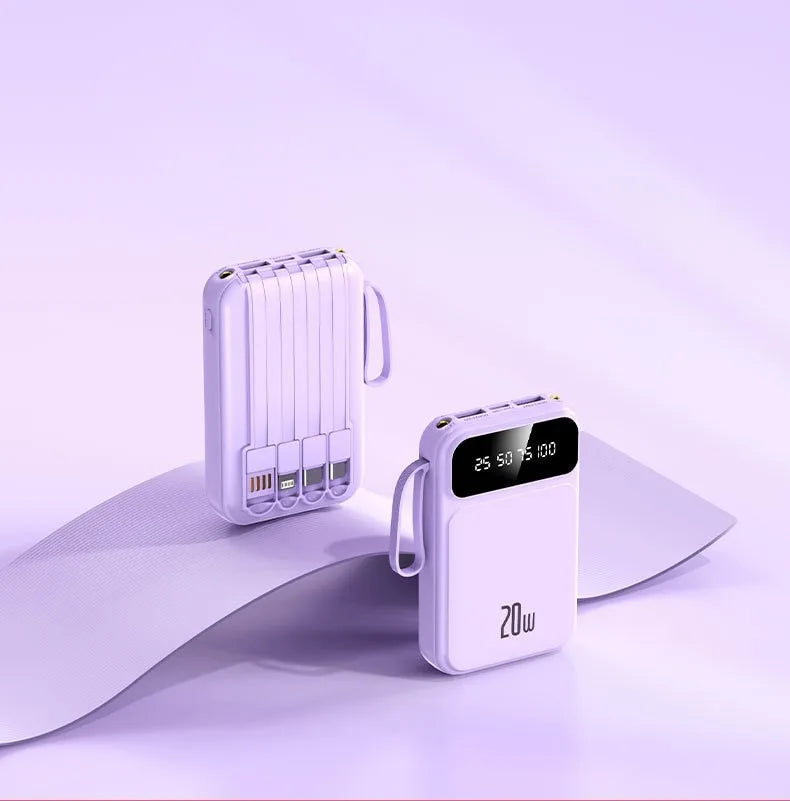 Power bank comes with 20000 mAh large capacity