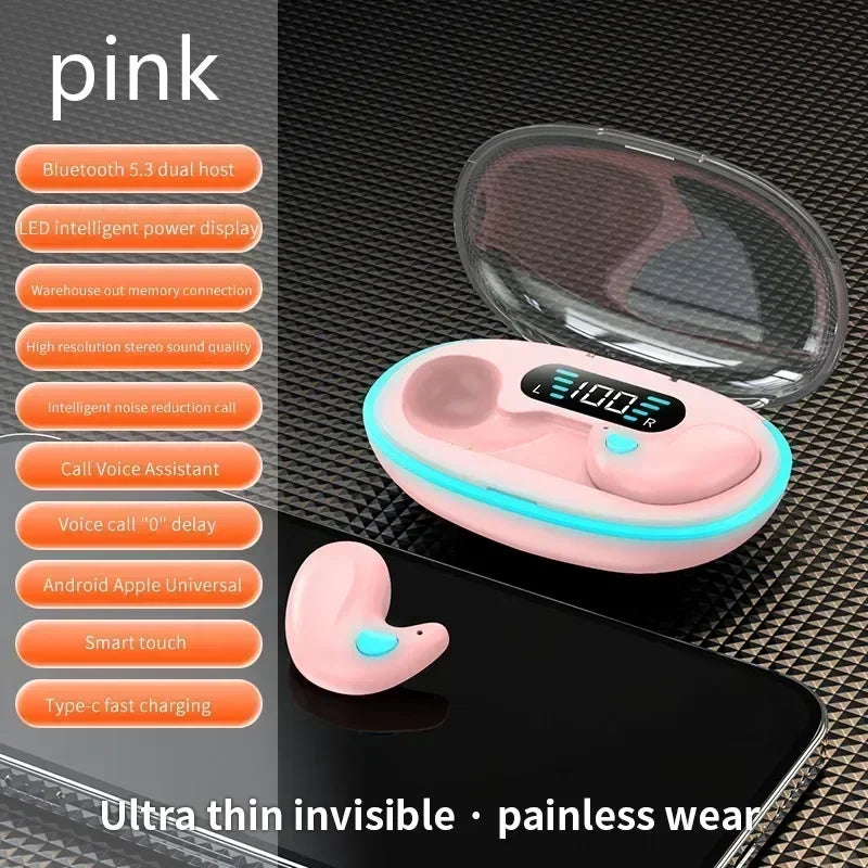 Mini Invisible Sleep Wireless Earphone Bluetooth 5.0 Hidden