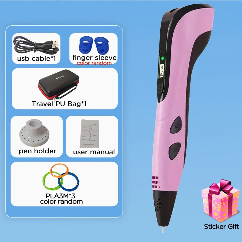 2025 Children 3D Printing Pen with LED Screen
