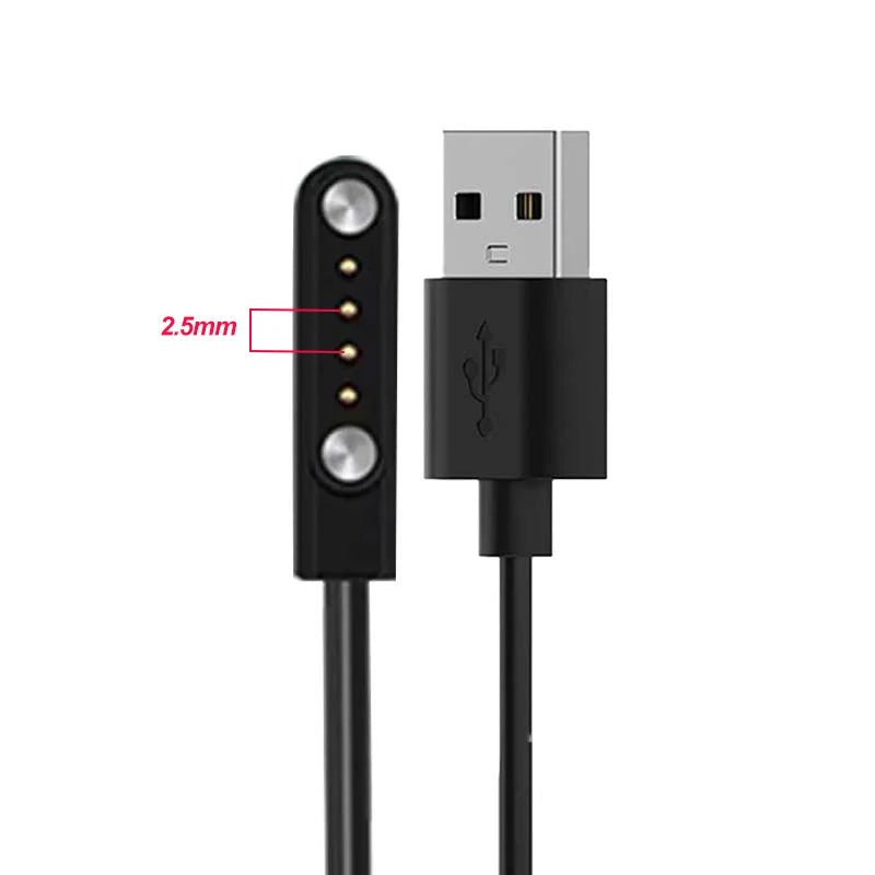 2 pins 4pins Smartwatch Dock Charger Adapter USB Charging Cable Cord for Smart Watch Power Charge Wire Accessories