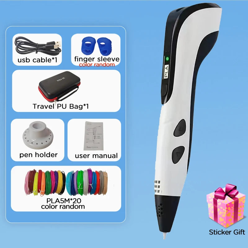 2025 Children 3D Printing Pen with LED Screen