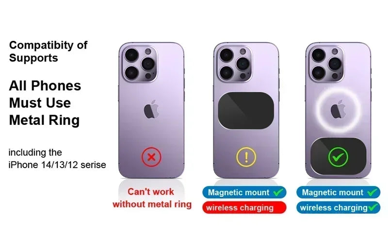 Magnetic Wireless Charger Car Phone Holder 15W Fast