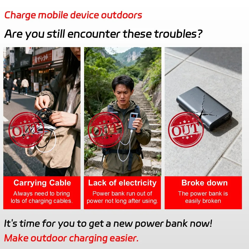 Long-lasting Solar Power Bank, Portable Solar External Battery