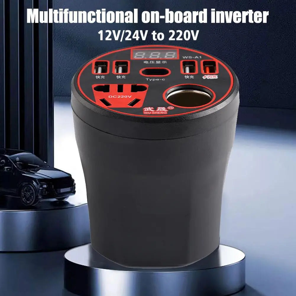 Car Power Inverter 12V/24V TO 220V Converter Type-C