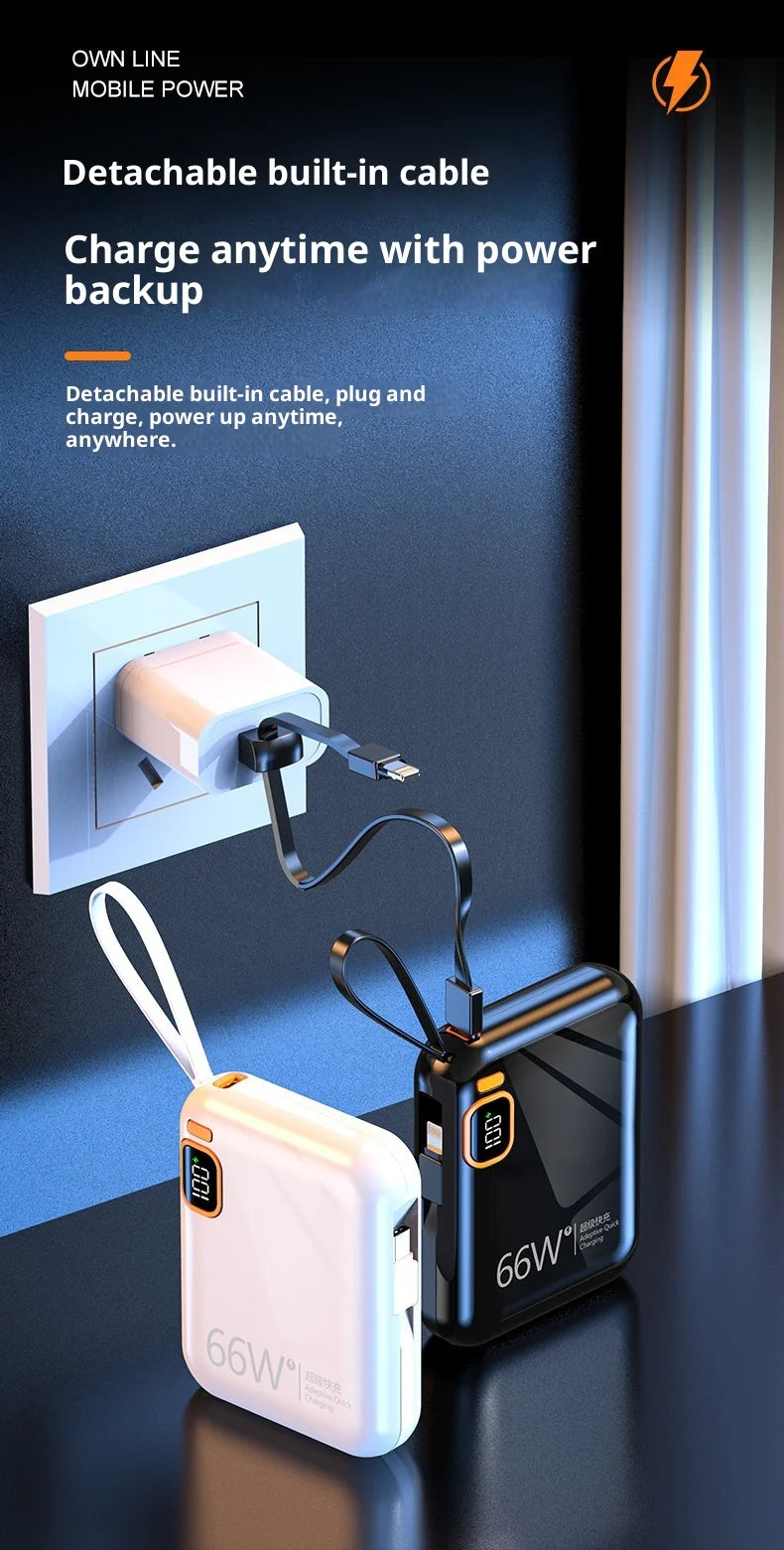 66W fast charging power bank 10000 mAh large