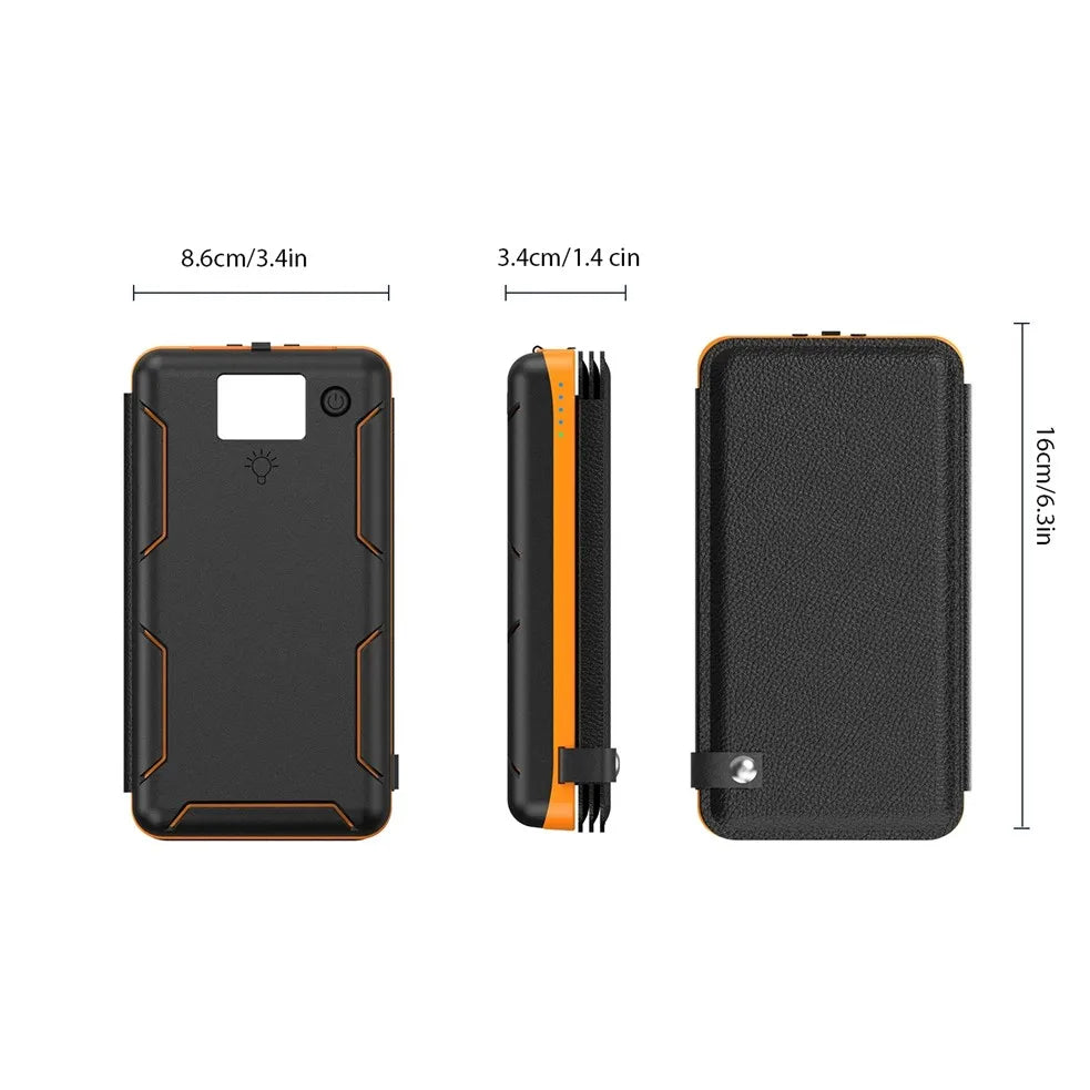 Portable Solar Power Bank,50000mAh External Solar Power Supply,Compatible