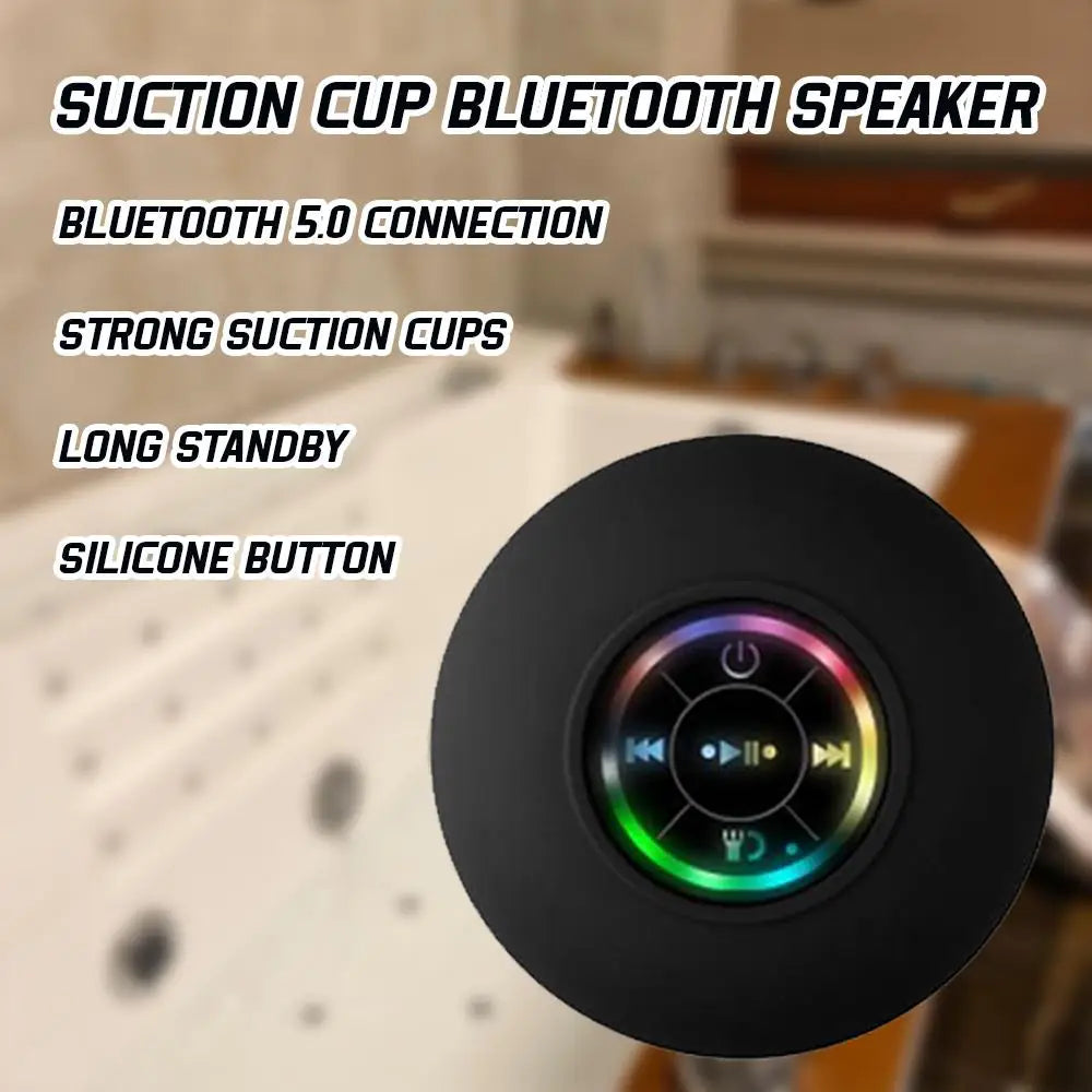 Waterproof Bluetooth Speaker with Colorful LED Lights, Strong