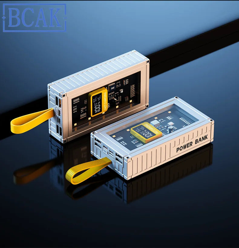 30000mAh 50000mAh 120W Fast Charging Transparent Power Bank