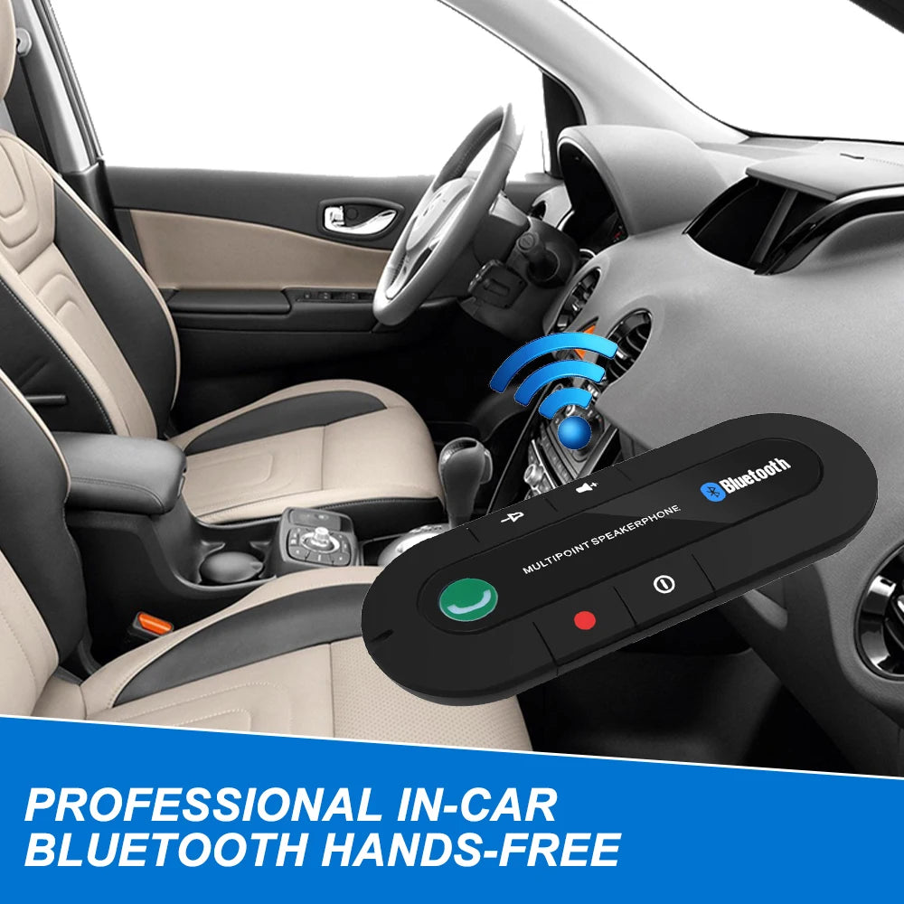 Bluetooth Speaker Handsfree Car Kit Sun Visor Clip